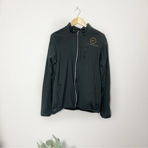 [Nike] Dri-Fit Men's Dark Gray Livestrong Full Zip Up Sweatshirt
